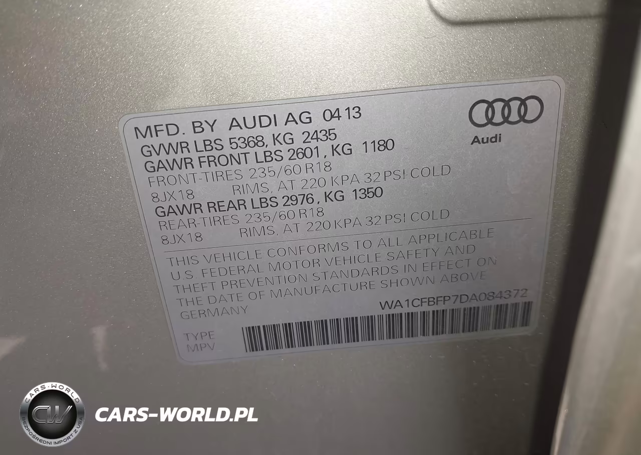 2013 Audi Q5 2.0T Premium VIN:WA1CFBFP7DA084372 - 9
