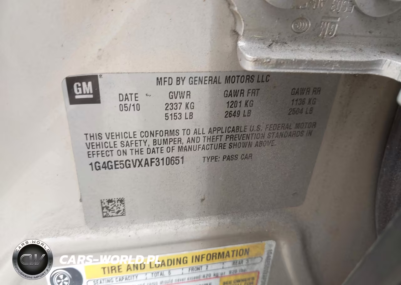 2010 Buick Lacrosse Cxs VIN:1G4GE5GVXAF310651 - 9