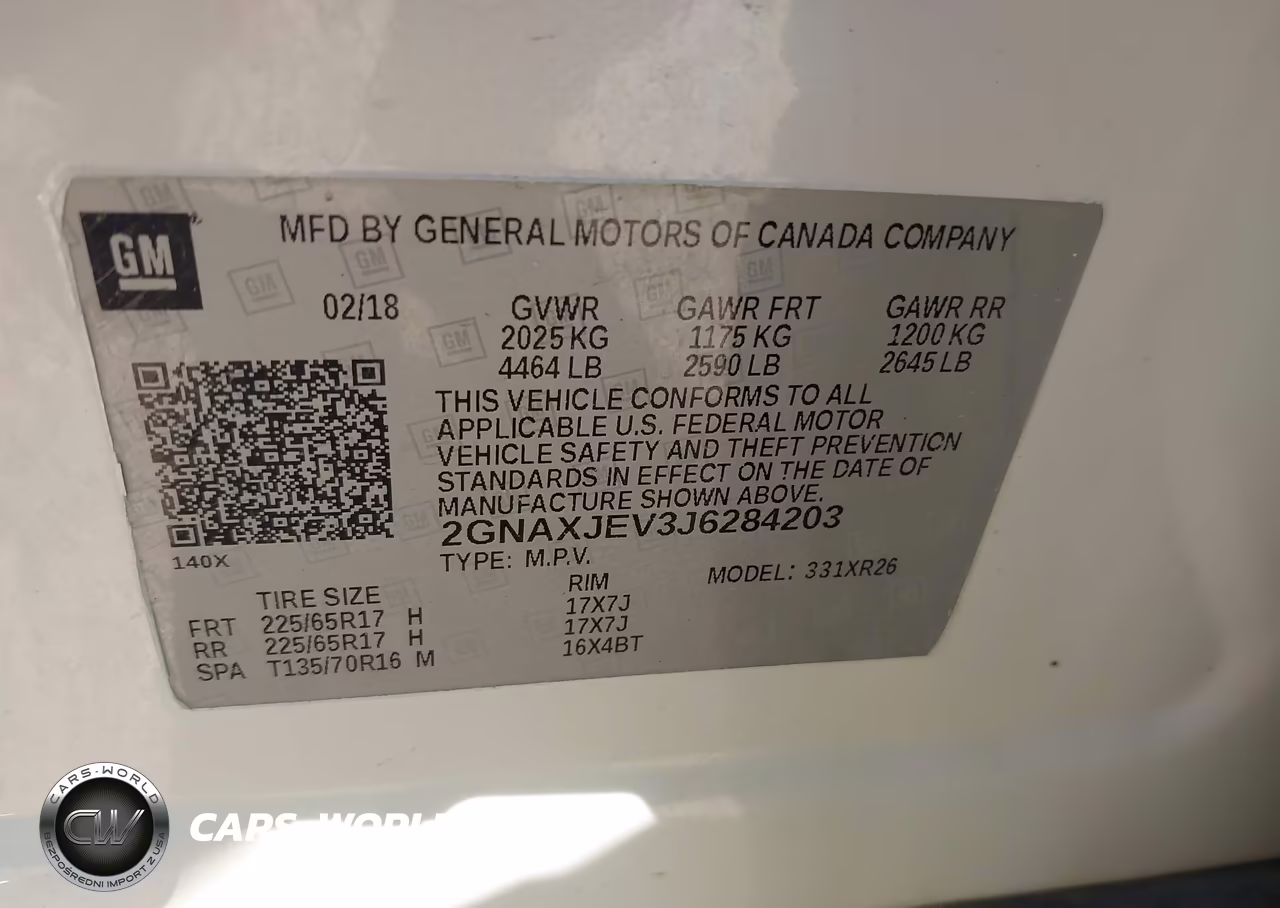 2018 Chevrolet Equinox Lt VIN:2GNAXJEV3J6284203 - 9