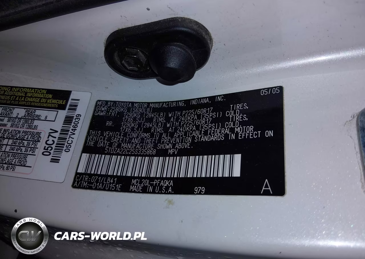 2005 Toyota Sienna Xle Limited VIN:5TDZA22C25S335868 - 9