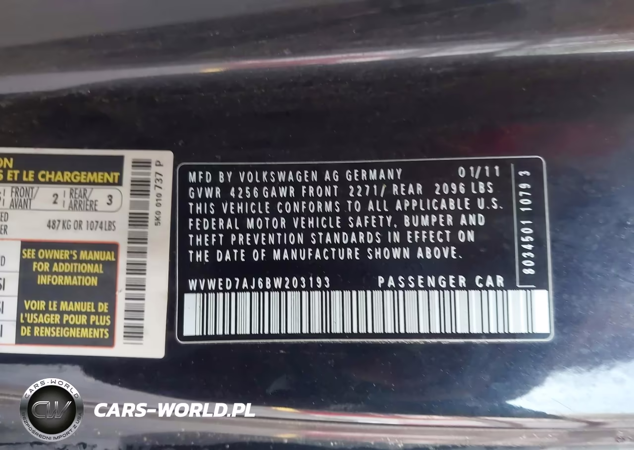 2011 Volkswagen Gti 2-Door VIN:WVWED7AJ6BW203193 - 9