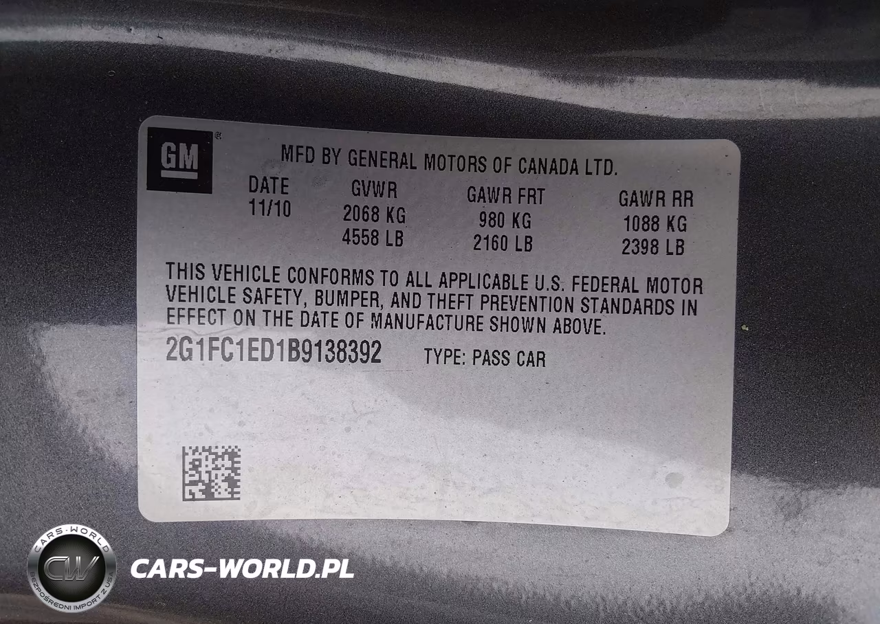 2011 Chevrolet Camaro 2Lt VIN:2G1FC1ED1B9138392 - 9
