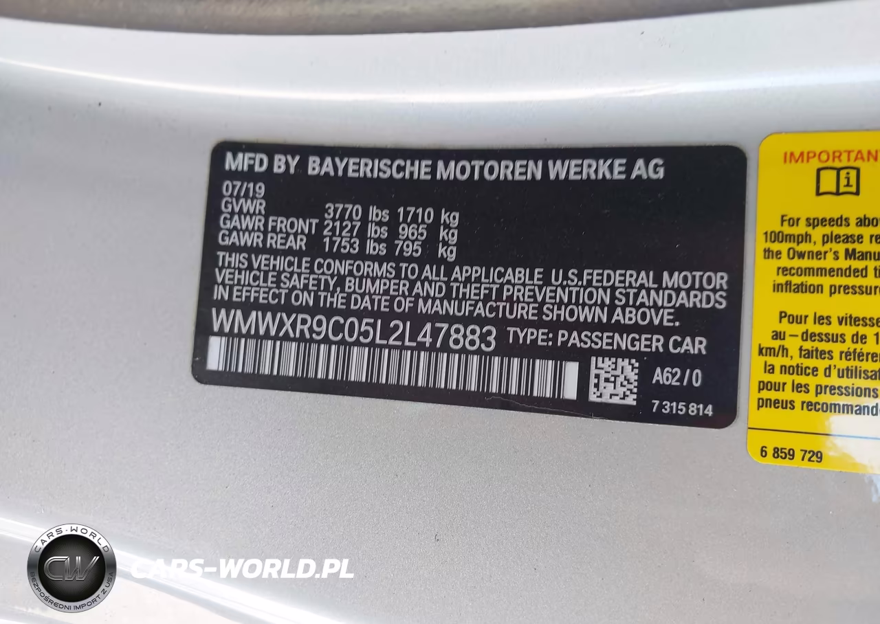 2020 Mini Hardtop John Cooper Works VIN:WMWXR9C05L2L47883 - 9