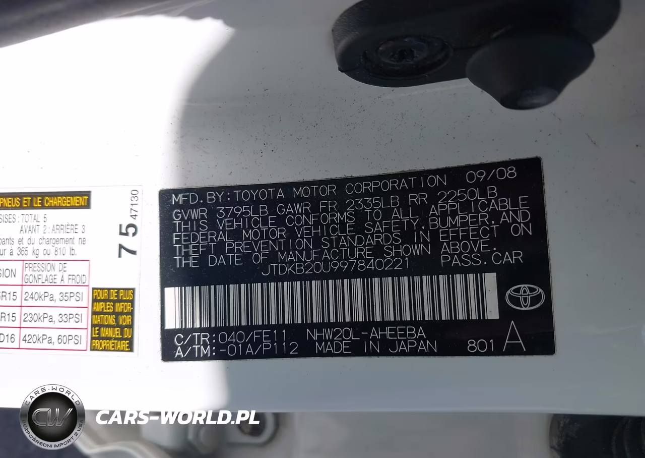 2009 Toyota Prius VIN:JTDKB20U997840221 - 9