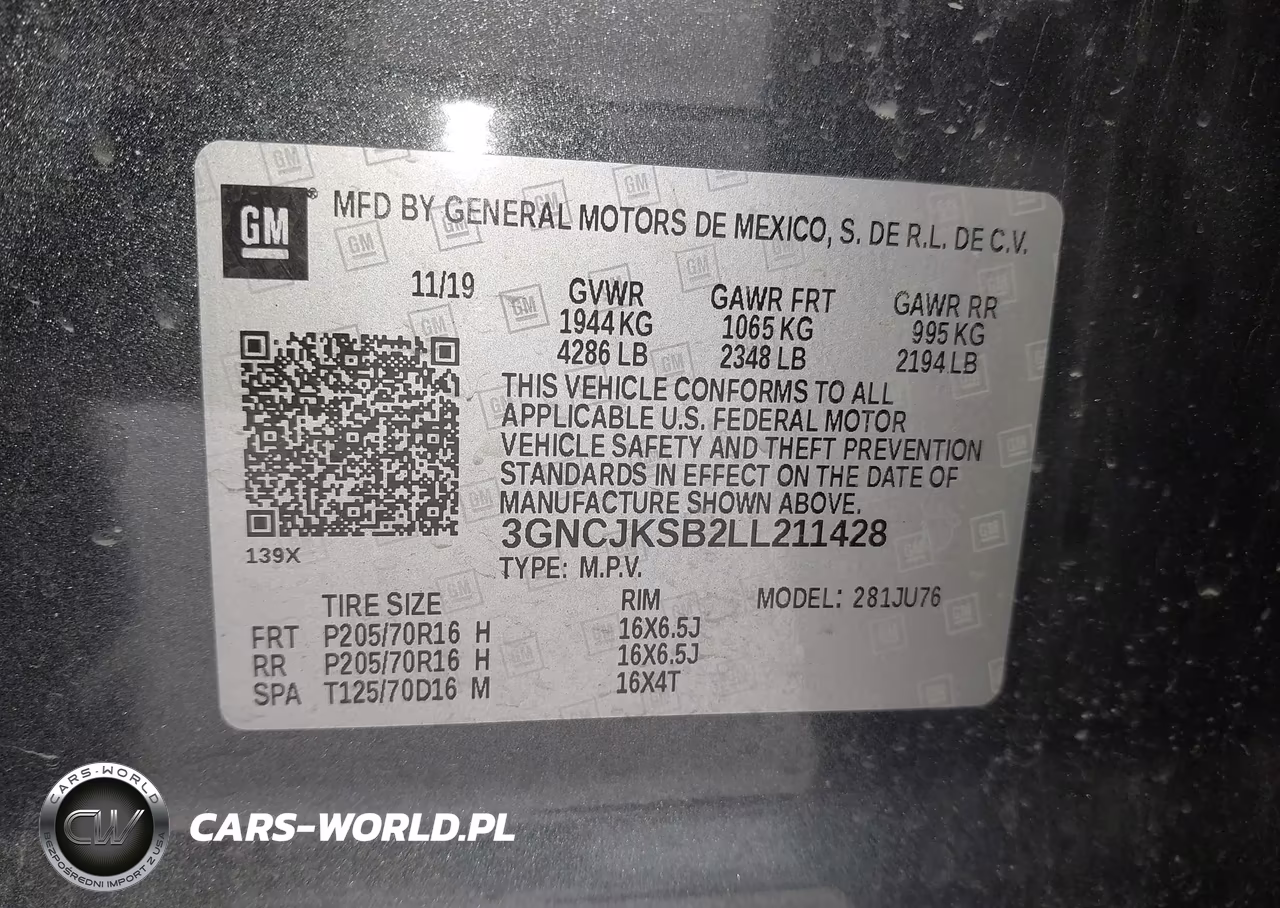 2020 Chevrolet Trax Fwd Ls VIN:3GNCJKSB2LL211428 - 9