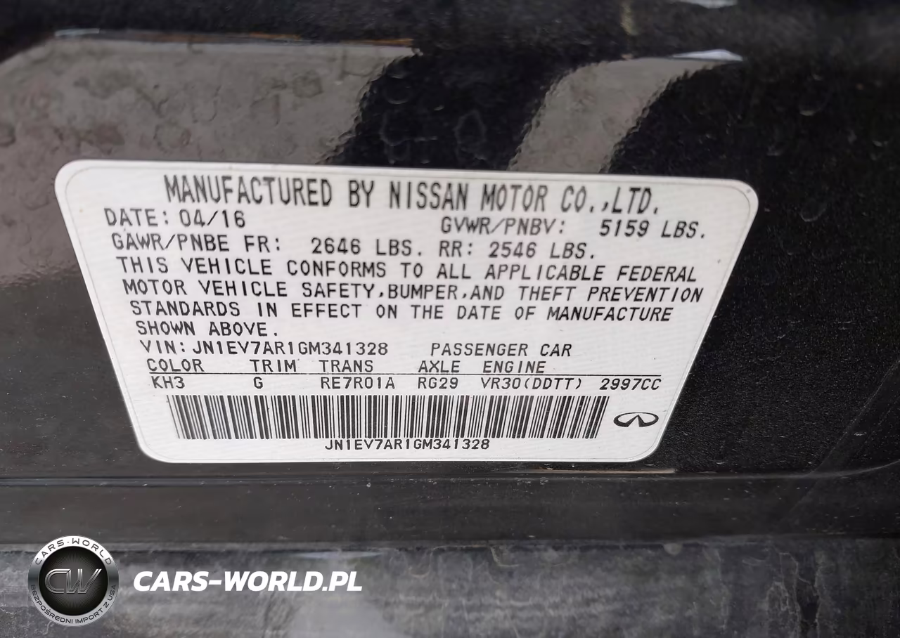 2016 Infiniti Q50 3.0T Premium VIN:JN1EV7AR1GM341328 - 9