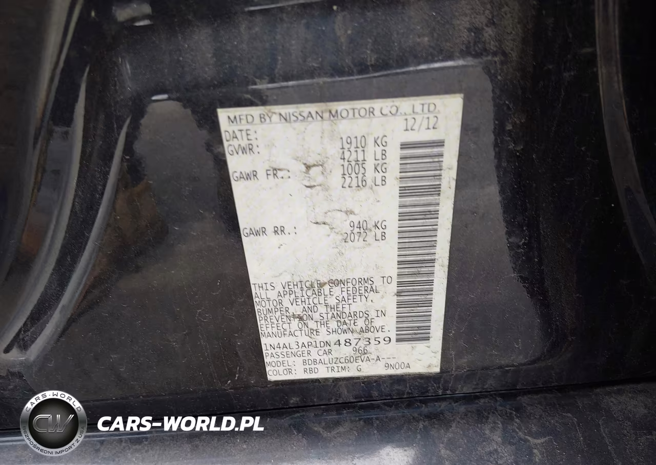 2013 Nissan Altima 2.5 Sv VIN:1N4AL3AP1DN487359 - 9