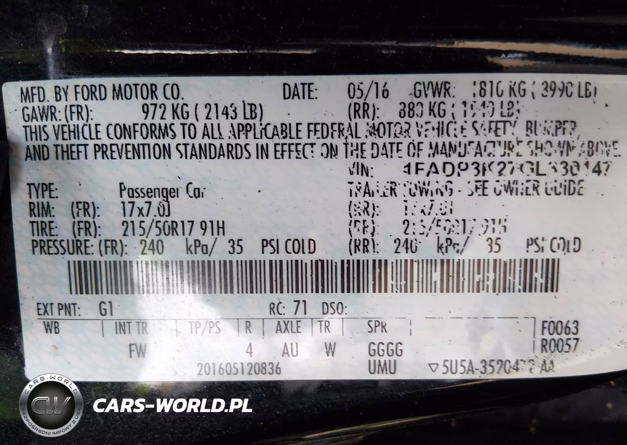 2016 Ford Focus Se VIN:1FADP3K27GL330147 - 9