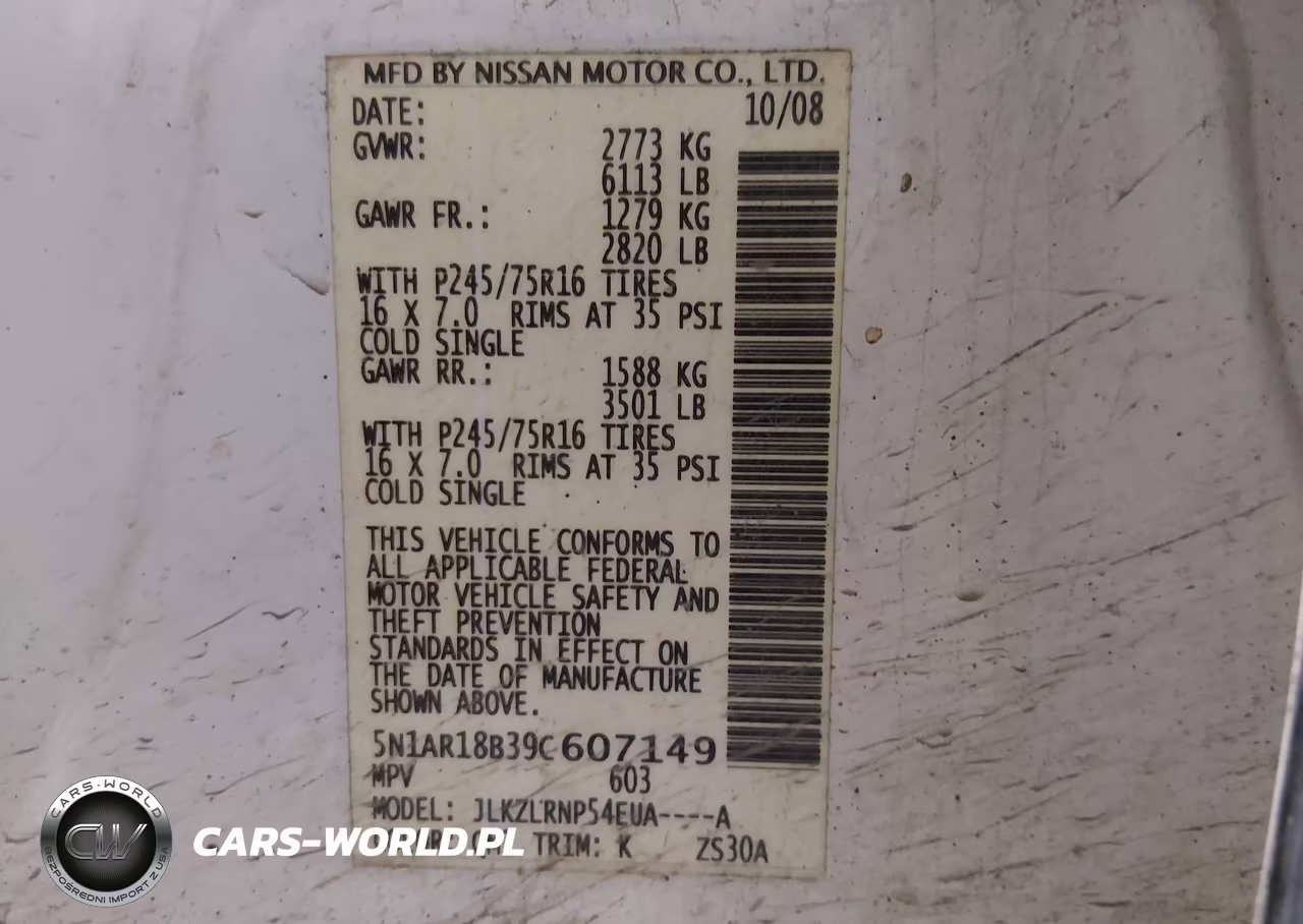 2009 Nissan Pathfinder S VIN:5N1AR18B39C607149 - 9