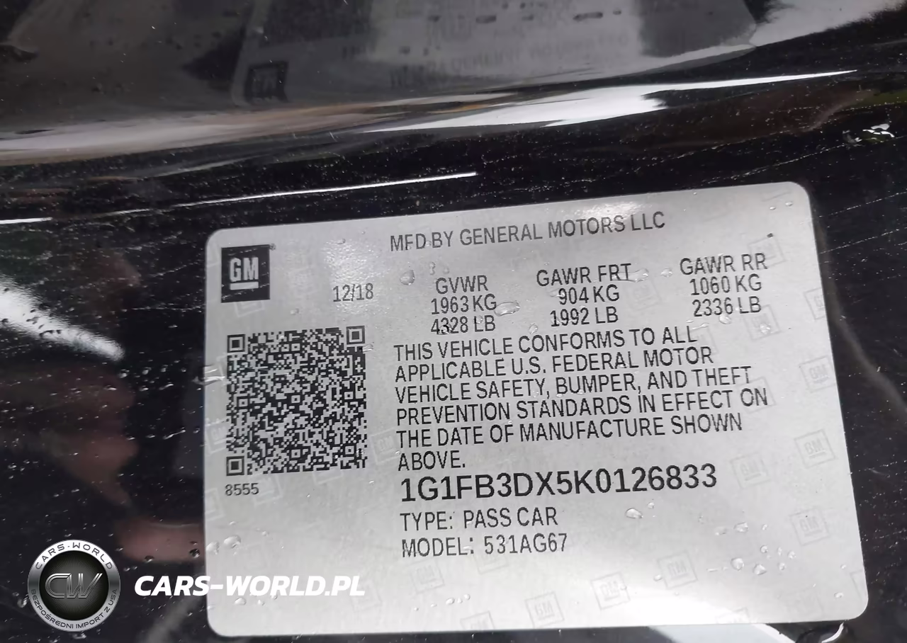 2019 Chevrolet Camaro 1Lt VIN:1G1FB3DX5K0126833 - 9