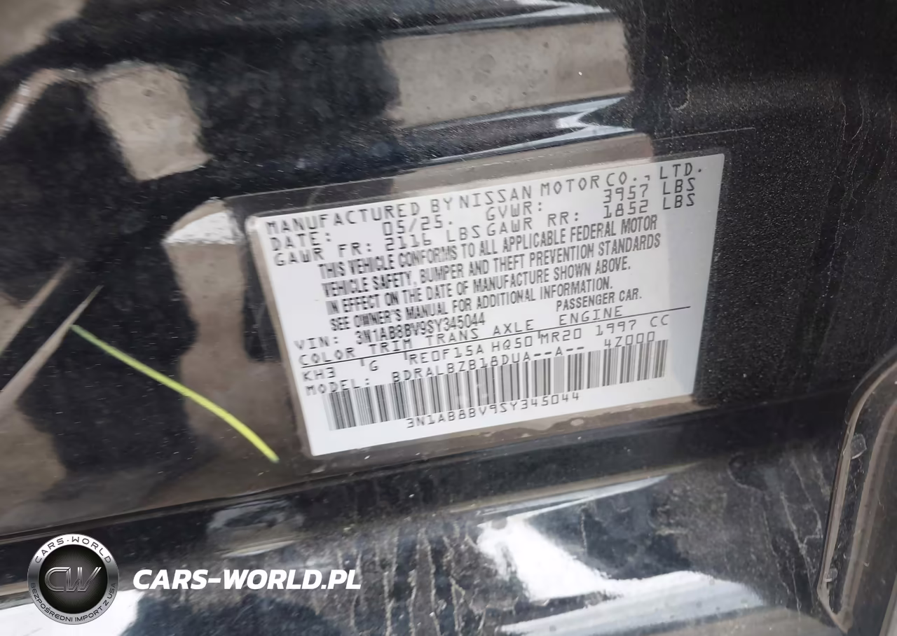 2025 Nissan Sentra S VIN:3N1AB8BV9SY345044 - 9