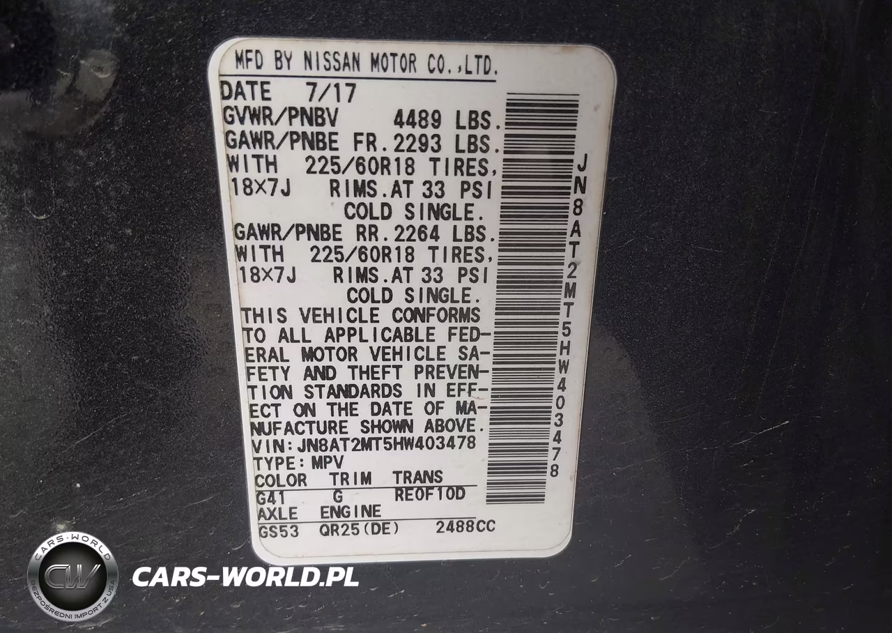 2017 Nissan Rogue Sl VIN:JN8AT2MT5HW403478 - 9