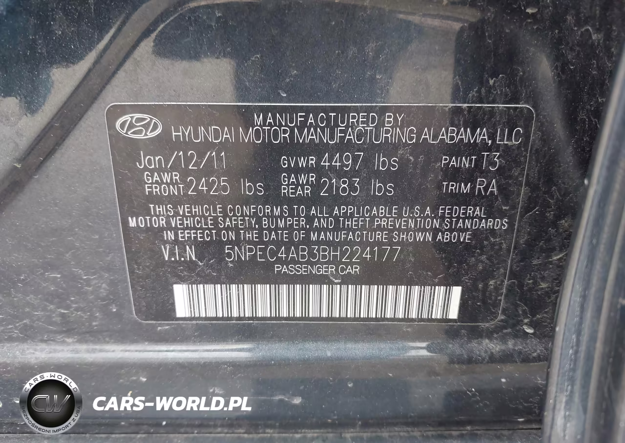 2011 Hyundai Sonata Limited 2.0T VIN:5NPEC4AB3BH224177 - 9