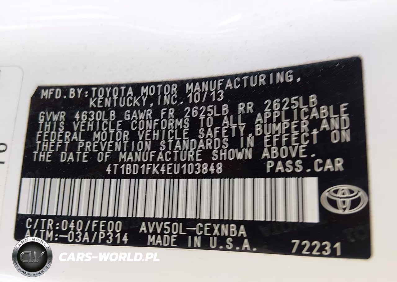 2014 Toyota Camry Hybrid Le VIN:4T1BD1FK4EU103848 - 9