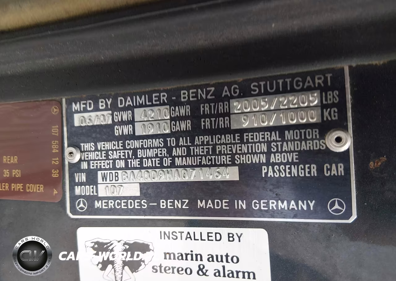 1987 Mercedes-Benz 560 Sl VIN:WDBBA48D9HA071464 - 9