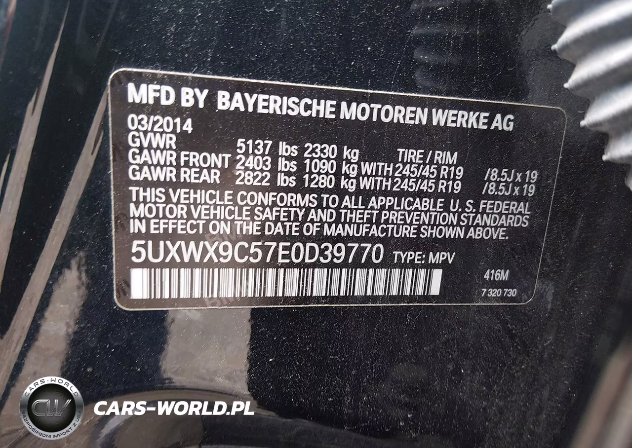 2014 BMW X3 xDrive28I VIN:5UXWX9C57E0D39770 - 9