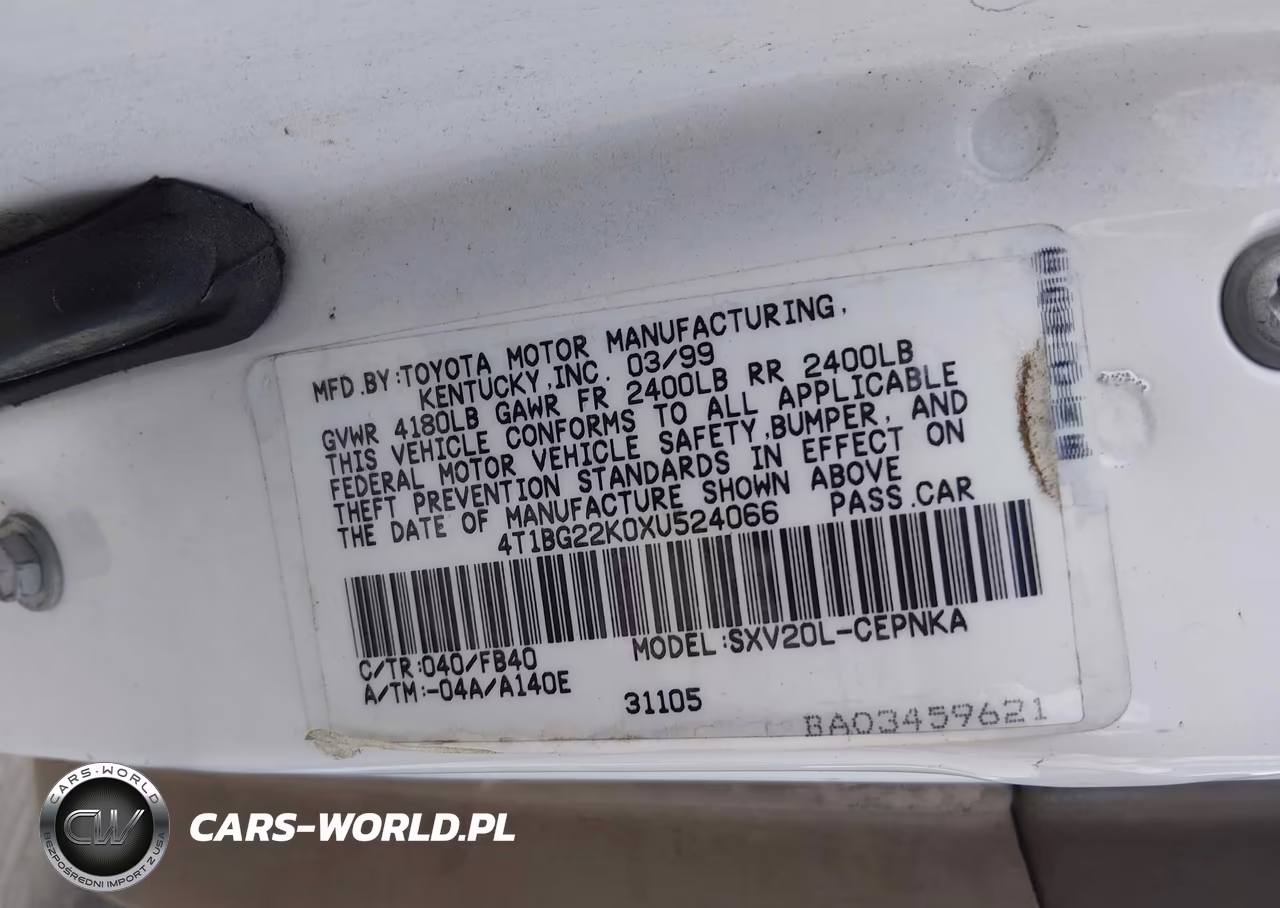 1999 Toyota Camry Le VIN:4T1BG22K0XU524066 - 9