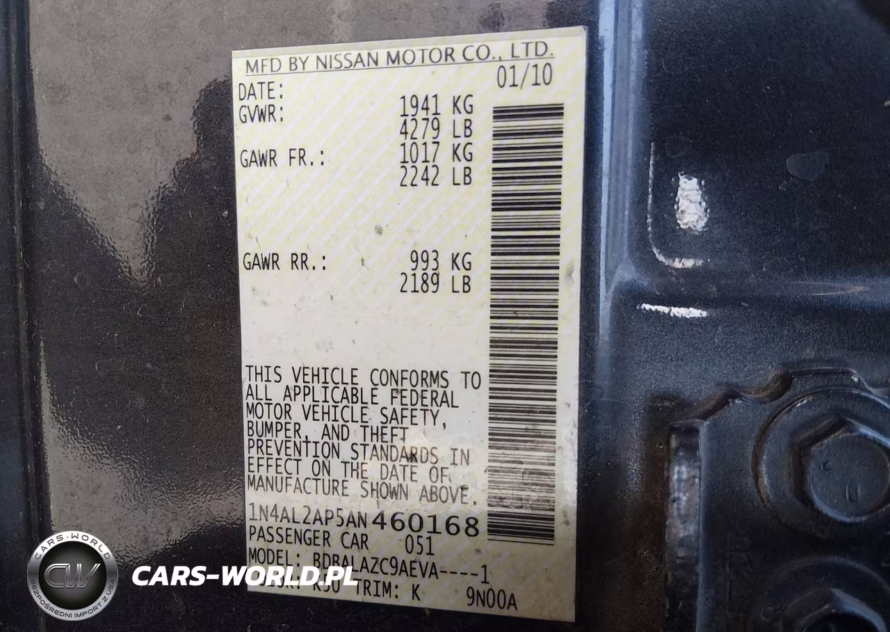 2010 Nissan Altima 2.5 VIN:1N4AL2AP5AN460168 - 9