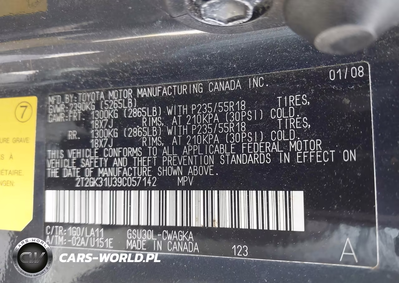 2009 Lexus Rx 350 VIN:2T2GK31U39C057142 - 9
