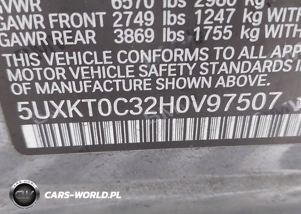 2017 BMW X5 Xdr40E VIN:5UXKT0C32H0V97507 - 9