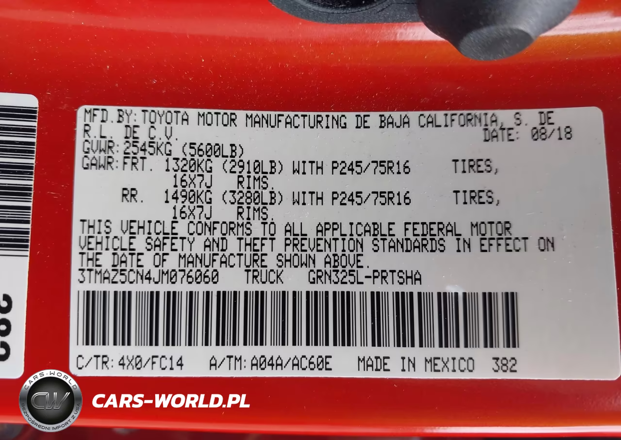 2018 Toyota Tacoma Sr5 V6 VIN:3TMAZ5CN4JM076060 - 9