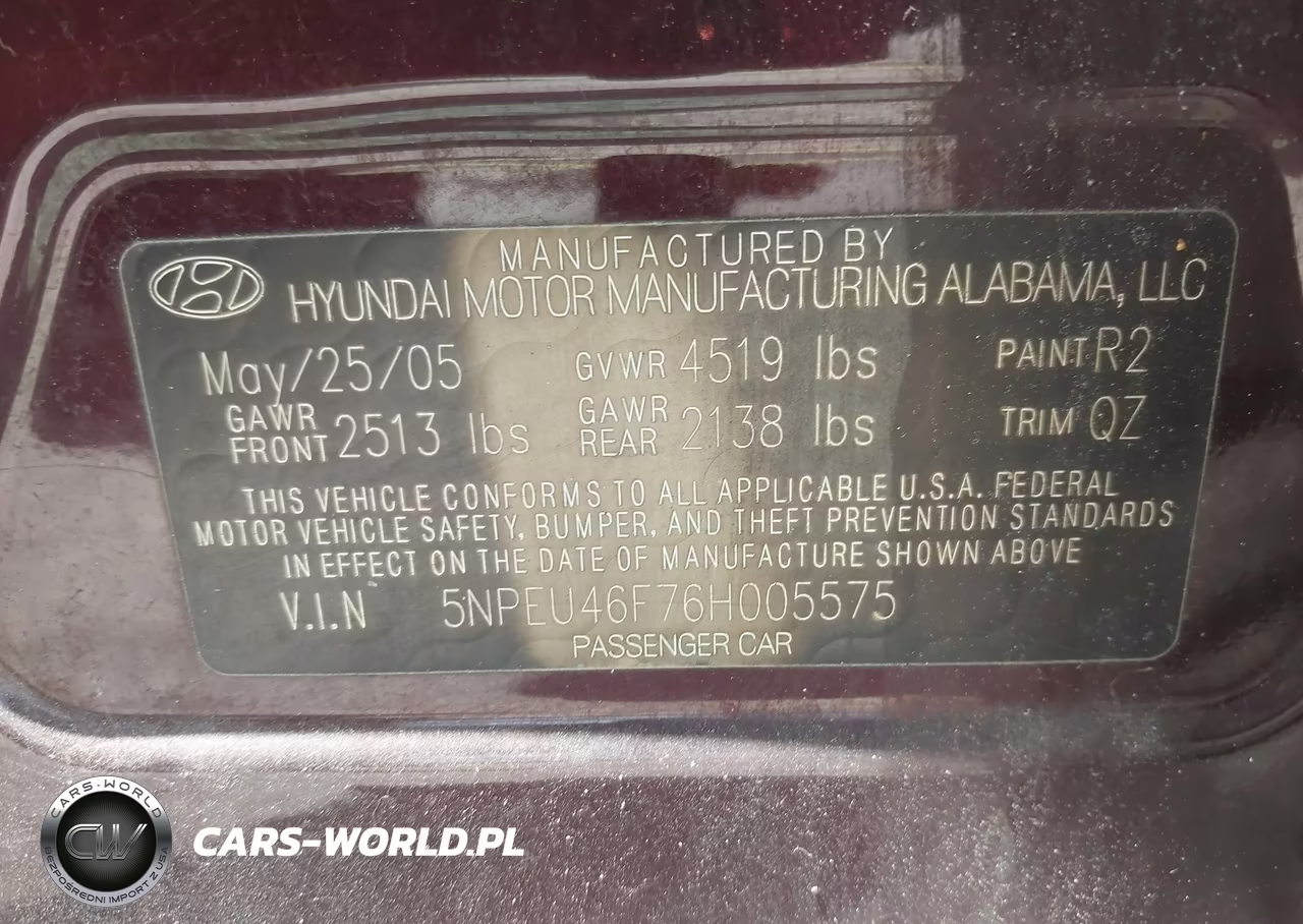 2006 Hyundai Sonata Gls V6-Lx V6 VIN:5NPEU46F76H005575 - 9