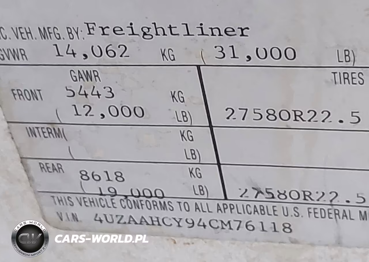 2004 Freightliner Chassis X Line Motor Home VIN:4UZAAHCY94CM76118 - 9