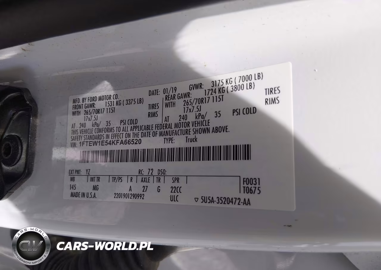 2019 Ford F-150 Xlt VIN:1FTEW1E54KFA66520 - 9