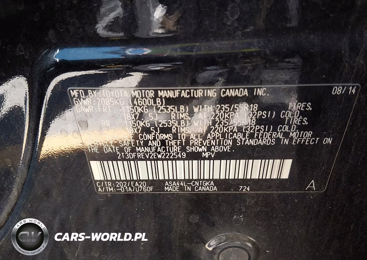 2014 Toyota Rav4 Limited VIN:2T3DFREV2EW222549 - 9