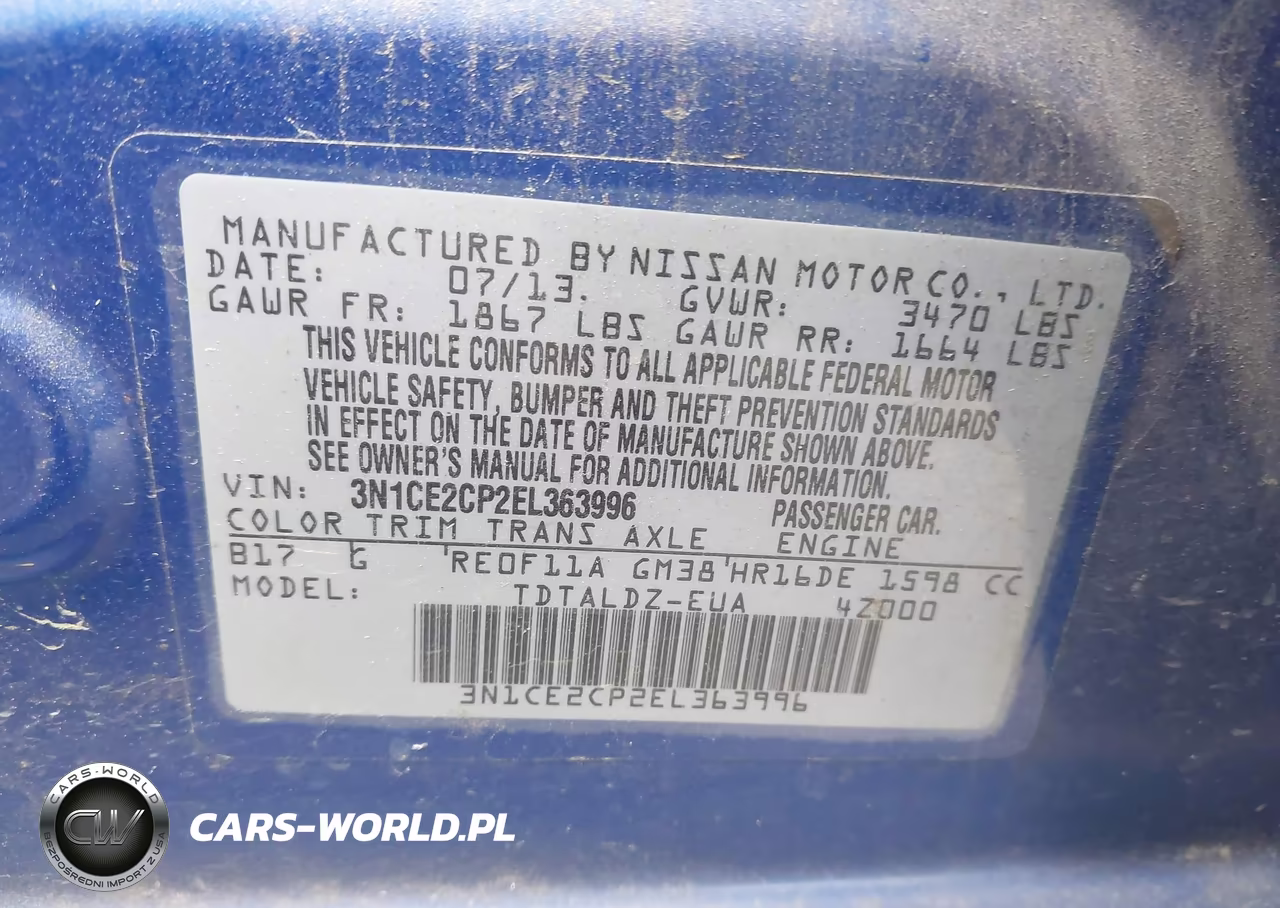 2014 Nissan Versa Note Sv VIN:3N1CE2CP2EL363996 - 9