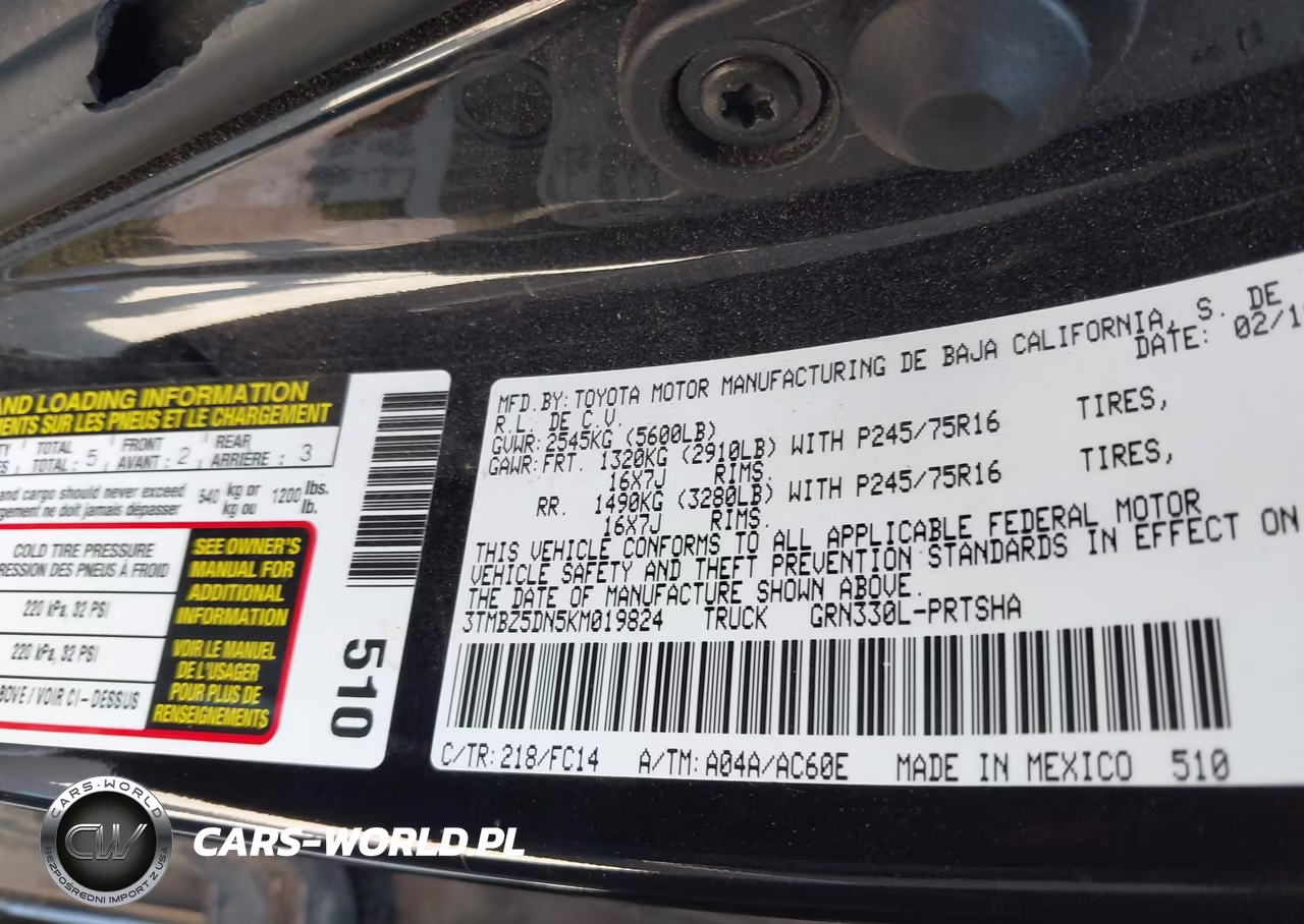 2019 Toyota Tacoma Sr5 VIN:3TMBZ5DN5KM019824 - 9
