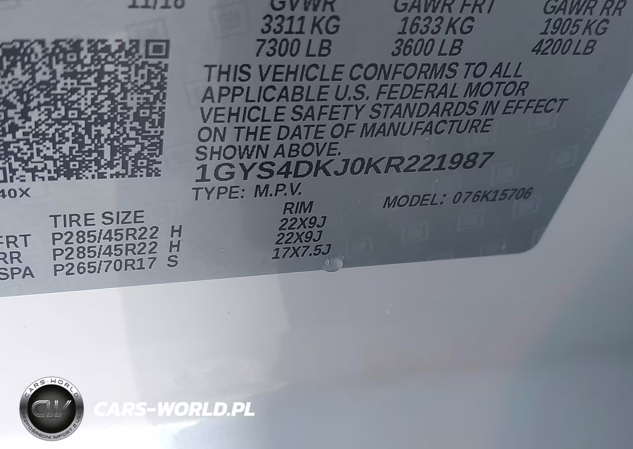 2019 Cadillac Escalade Platinum VIN:1GYS4DKJ0KR221987 - 9