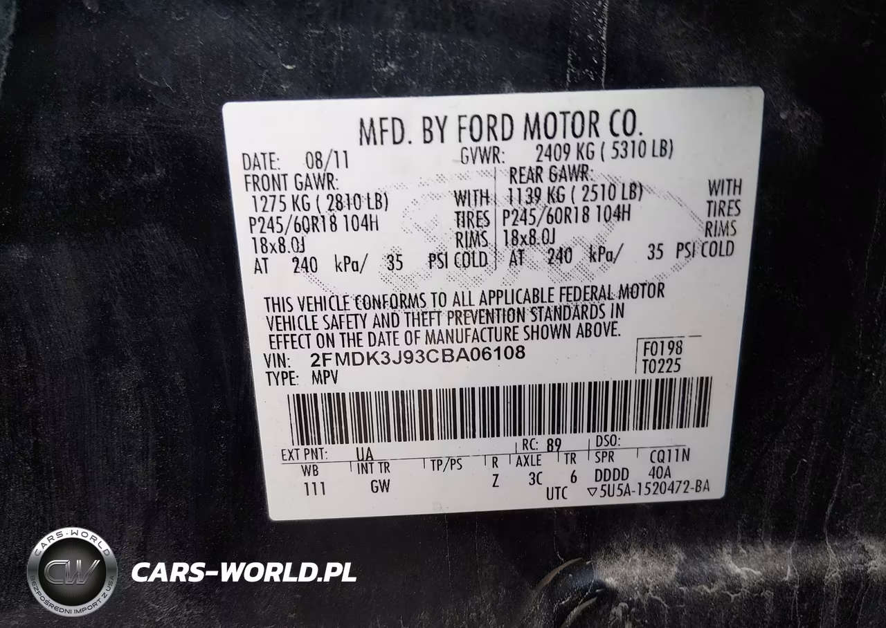 2012 Ford Edge Sel VIN:2FMDK3J93CBA06108 - 9