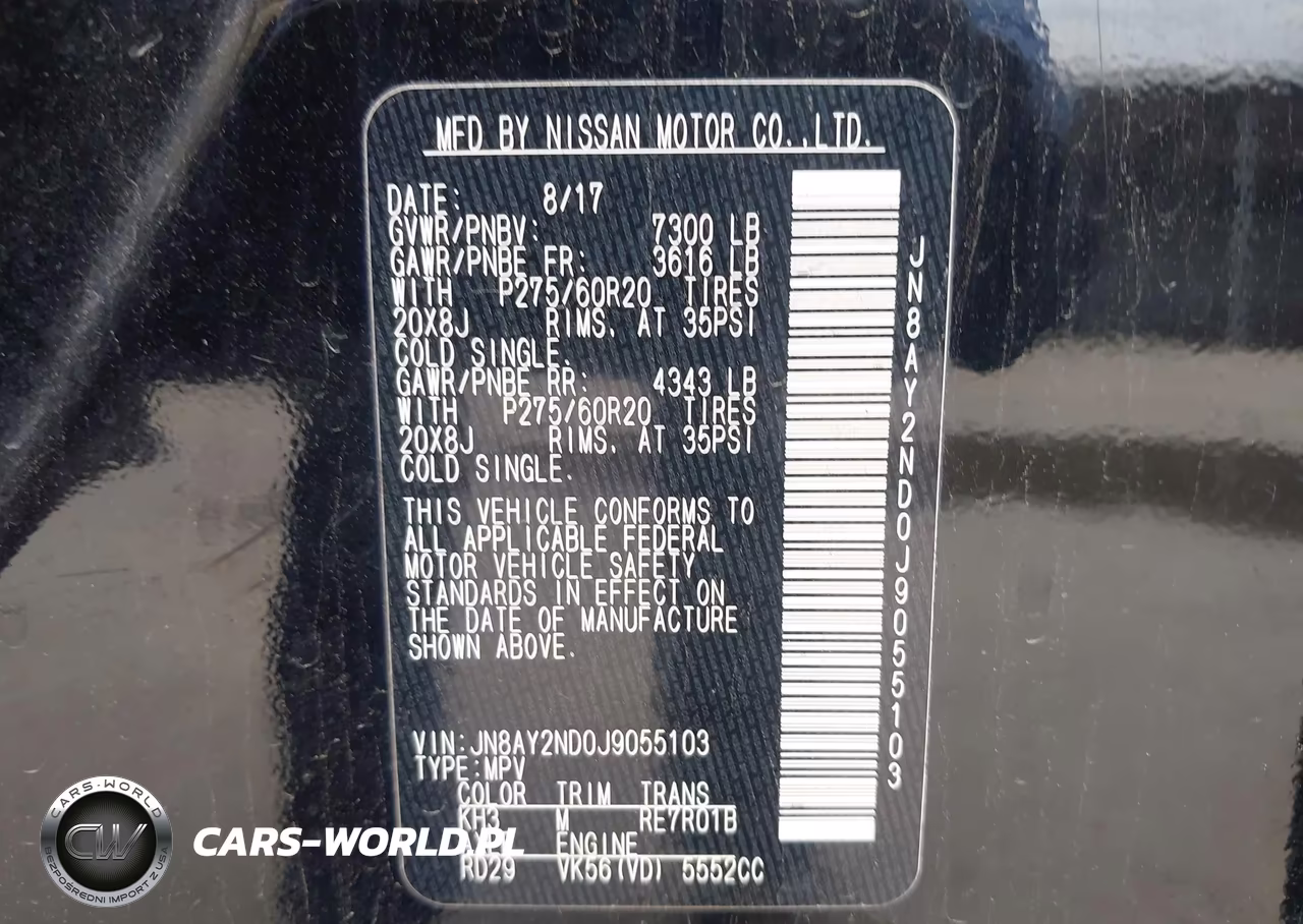 2018 Nissan Armada Sl VIN:JN8AY2ND0J9055103 - 9