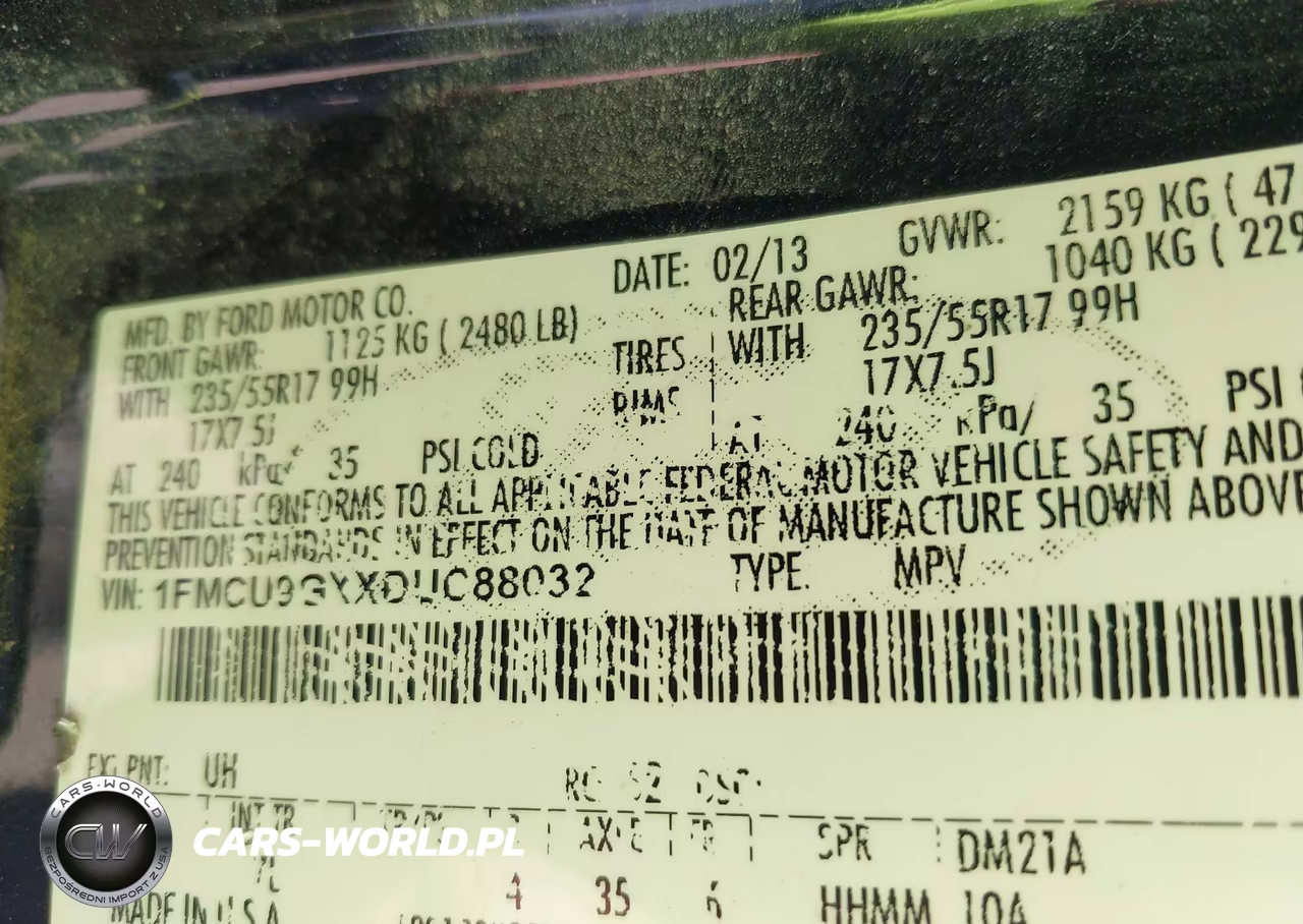 2013 Ford Escape Se VIN:1FMCU9GXXDUC88032 - 9