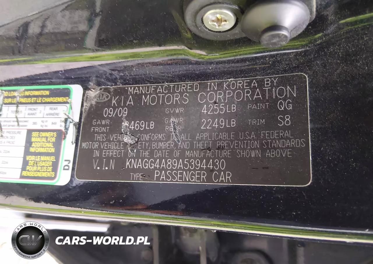 2010 Kia Optima Lx VIN:KNAGG4A89A5394430 - 9