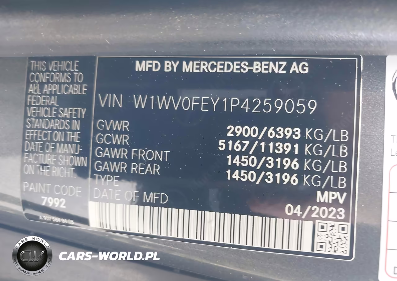 2023 Mercedes-Benz Metris VIN:W1WV0FEY1P4259059 - 9
