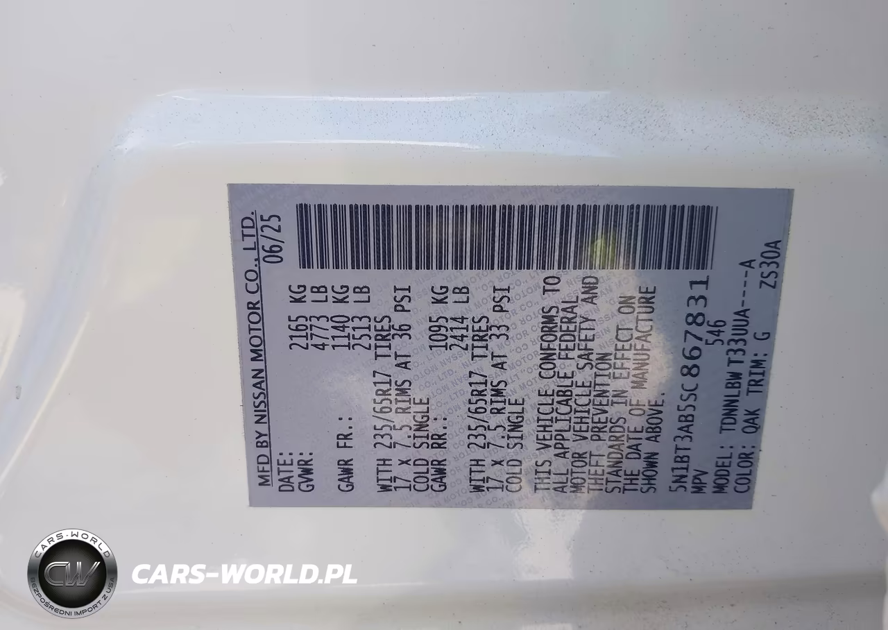 2025 Nissan Rogue S Intelligent Awd VIN:5N1BT3AB5SC867831 - 9