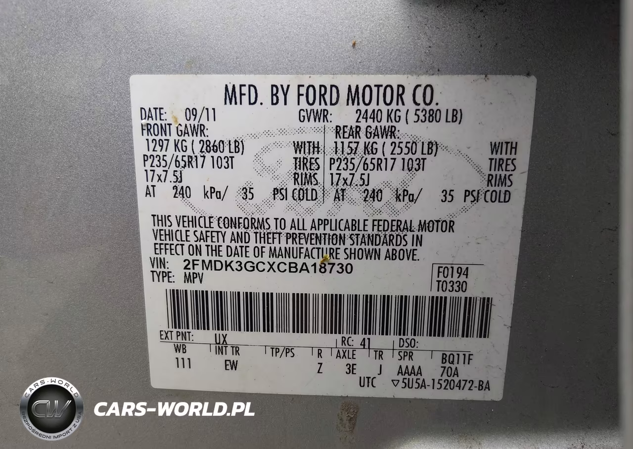 2012 Ford Edge Se VIN:2FMDK3GCXCBA18730 - 9