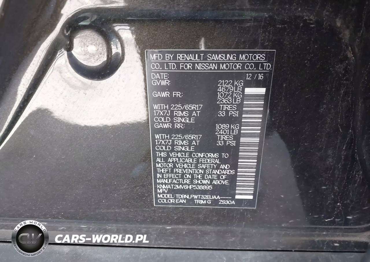 2017 Nissan Rogue S VIN:KNMAT2MV6HP538895 - 9