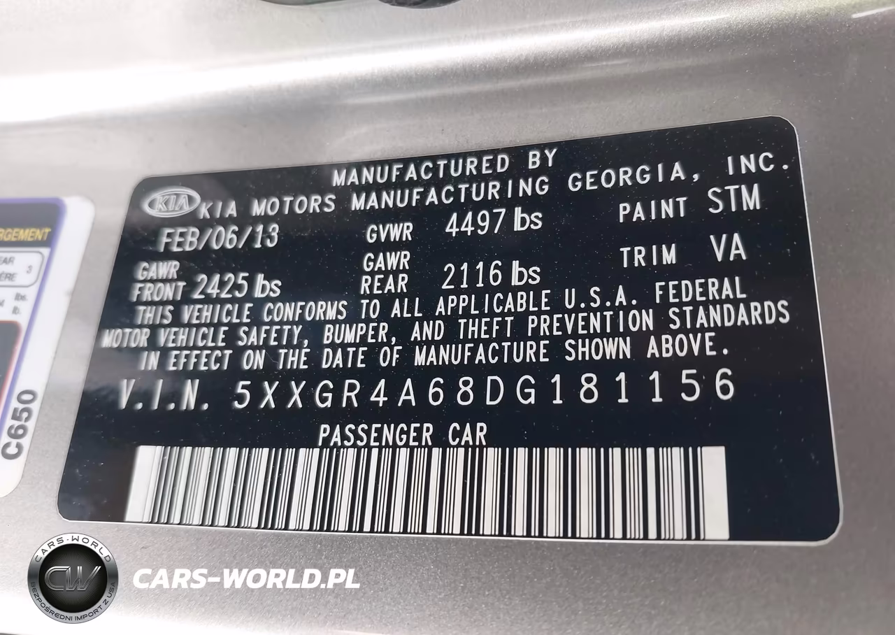 2013 Kia Optima Sx VIN:5XXGR4A68DG181156 - 9