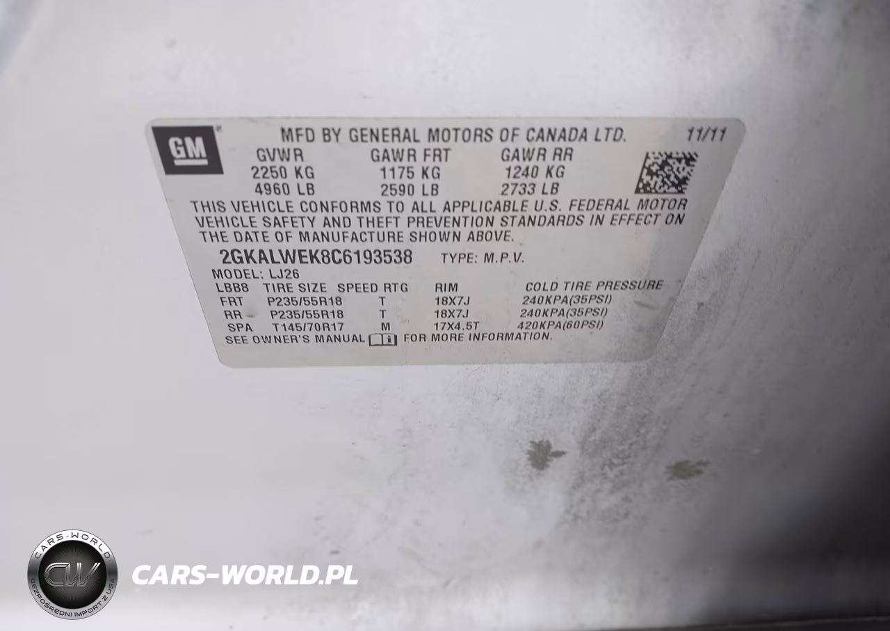 2012 GMC Terrain Slt-2 VIN:2GKALWEK8C6193538 - 9