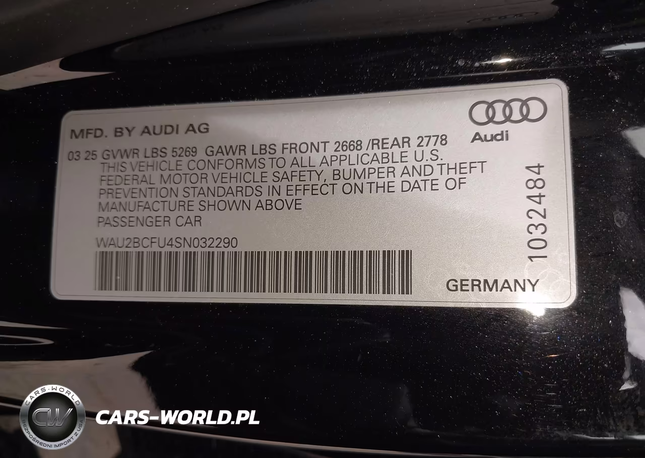 2025 Audi All-New A5 Premium Plus Tfsi Quattro S Tronic VIN:WAU2BCFU4SN032290 - 9