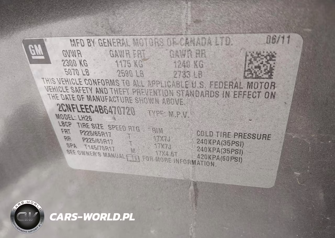 2011 Chevrolet Equinox 1Lt VIN:2CNFLEEC4B6470720 - 9