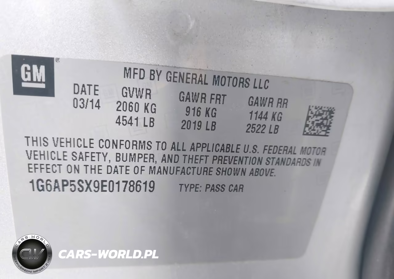 2014 Cadillac Cts Standard VIN:1G6AP5SX9E0178619 - 9