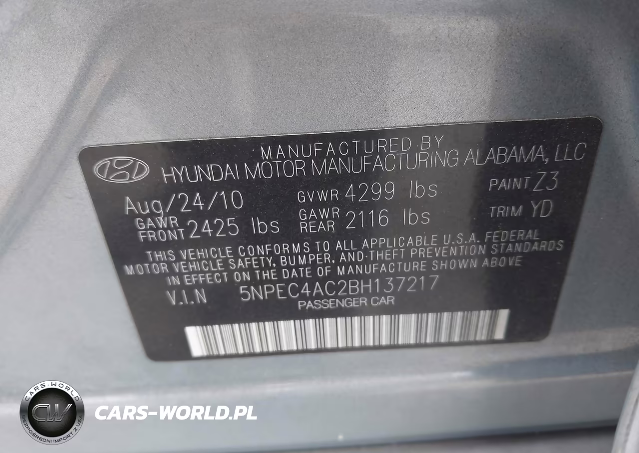 2011 Hyundai Sonata Ltd VIN:5NPEC4AC2BH137217 - 9