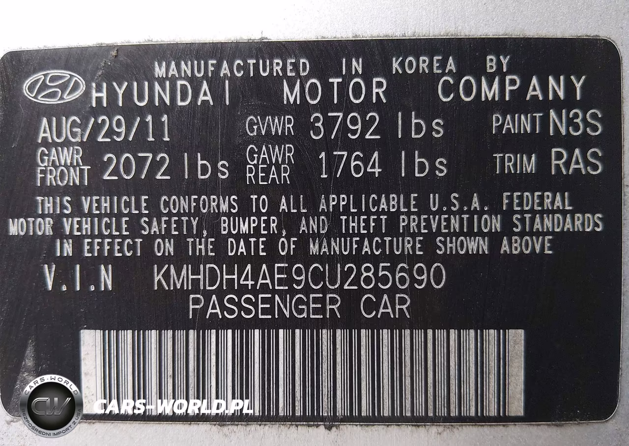 2012 Hyundai Elantra Gls (Ulsan Plant) VIN:KMHDH4AE9CU285690 - 9