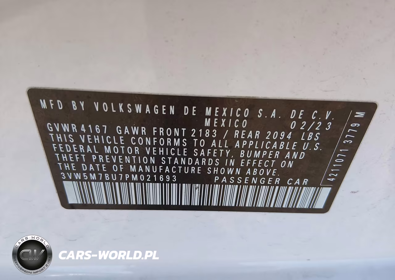 2023 Volkswagen Jetta 1.5T S VIN:3VW5M7BU7PM021693 - 9