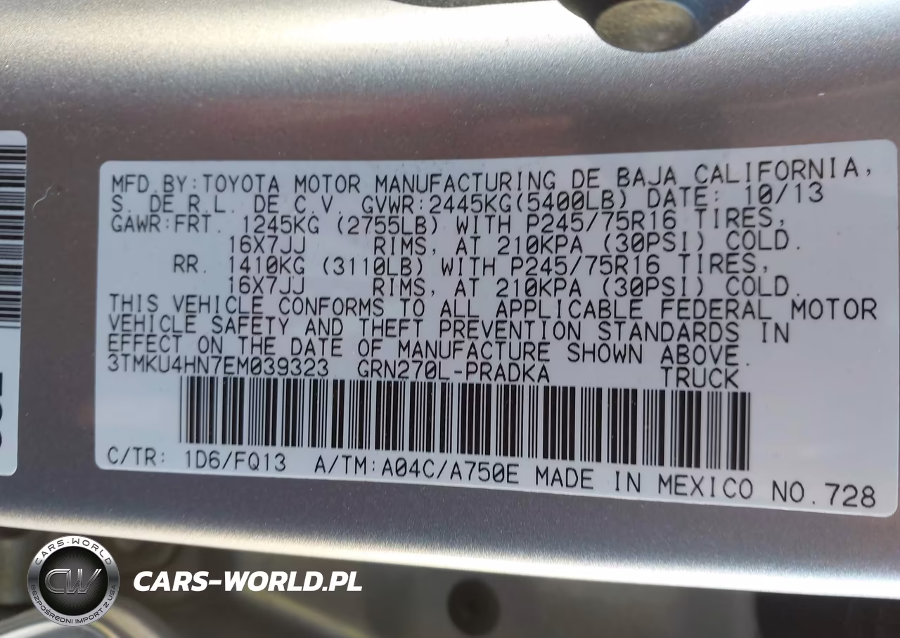 2014 Toyota Tacoma Prerunner V6 VIN:3TMKU4HN7EM039323 - 9