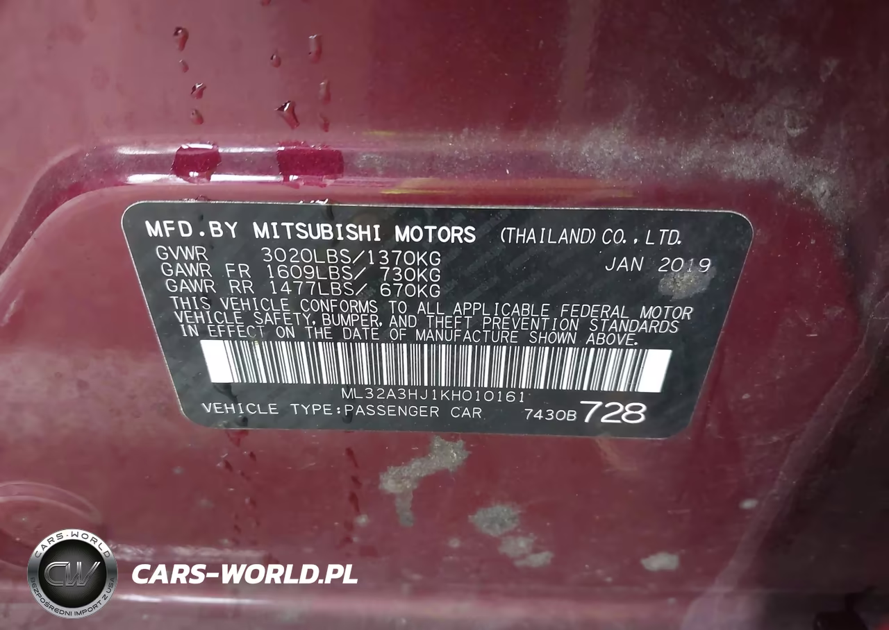 2019 Mitsubishi Mirage Rf VIN:ML32A3HJ1KH010161 - 9
